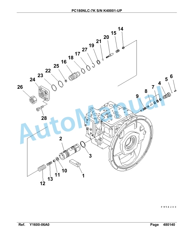Komatsu PC180NLC-7K Hydraulic Excavator Parts Manual SAA4D11U 5 Komatsu PC180NLC-7K Hydraulic Excavator Parts Manual SAA4D11U-5