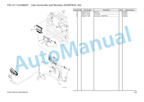 Komatsu PC200-10M0 Hydraulic Excavator Parts Manual FENC0064-02 4 Komatsu PC200-10M0 Hydraulic Excavator Parts Manual FENC0064-02-4