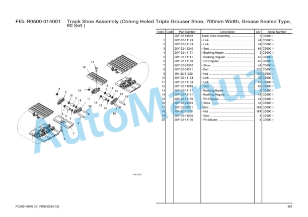 Komatsu PC200-10M0 Hydraulic Excavator Parts Manual FENC0064-02 5 Komatsu PC200-10M0 Hydraulic Excavator Parts Manual FENC0064-02-5