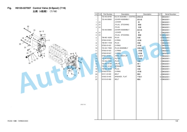 Komatsu PC200-10M0 Parts Manual YCPB202300 3 Komatsu PC200-10M0 Parts Manual YCPB202300-3