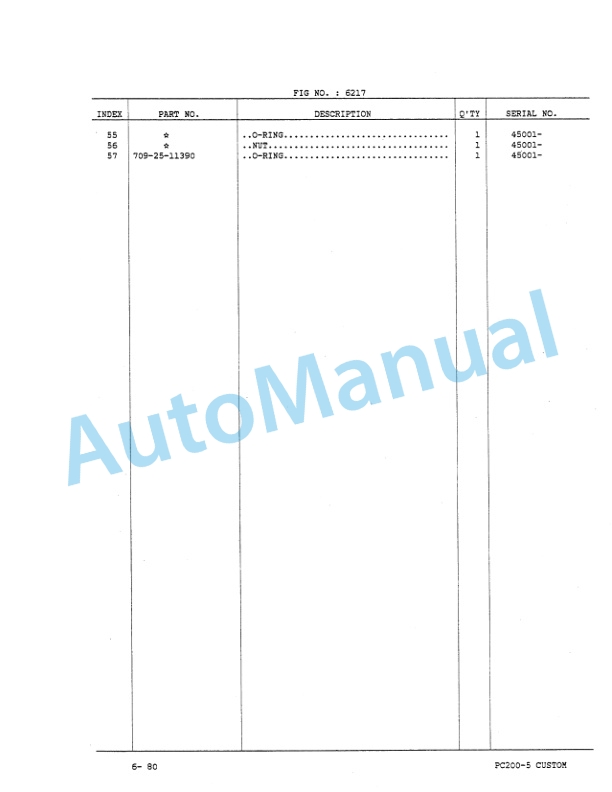 Komatsu PC200-5, PC200LC-5 Hydraulic Excavator Parts Manual PEPB0205C506 4 Komatsu PC200-5, PC200LC-5 Hydraulic Excavator Parts Manual PEPB0205C506-4