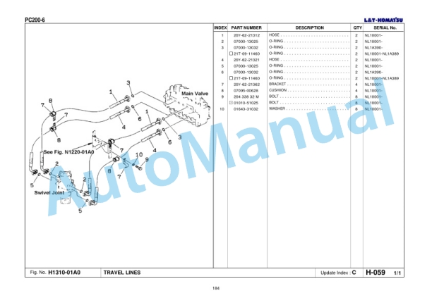 Komatsu PC200-6 Parts Manual KIPLINDPRBA0014 3 Komatsu PC200-6 Parts Manual KIPLINDPRBA0014 - Image 3