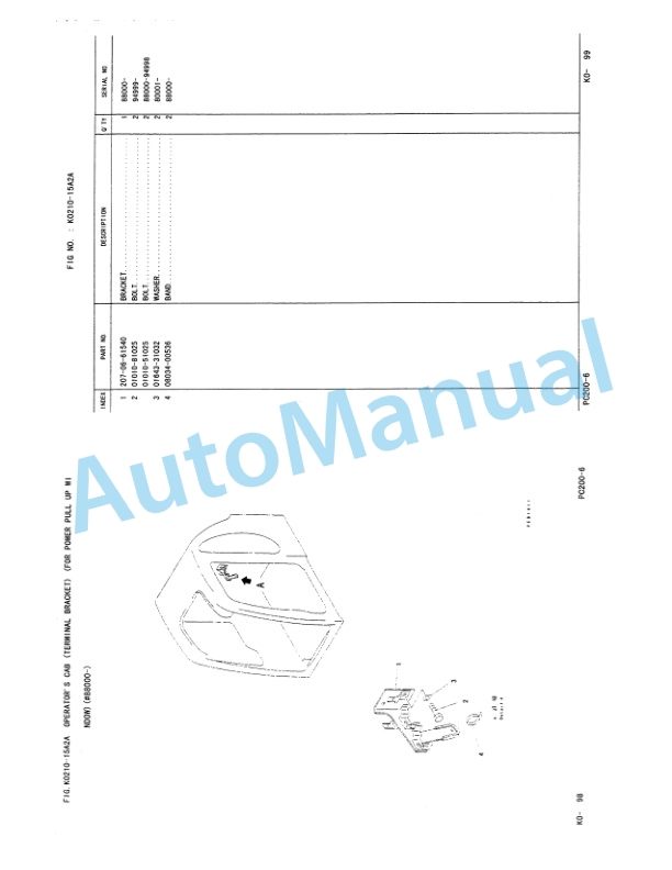 Komatsu PC200-6, PC200LC-6 Hydraulic Excavator Parts Manual PEPB008408T 3 Komatsu PC200-6, PC200LC-6 Hydraulic Excavator Parts Manual PEPB008408T-3