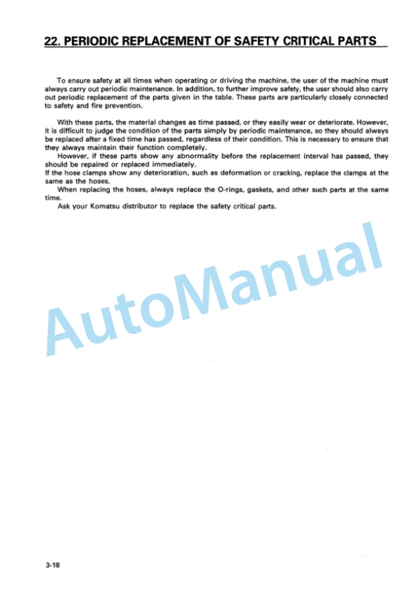 Komatsu PC200-6, PC200LC-6, PC220-6, PC220LC-6 Excel Hydraulic Excavator Operation and Maintenance Manual SEAM023900P 4 Komatsu PC200-6, PC200LC-6, PC220-6, PC220LC-6 Excel Hydraulic Excavator Operation and Maintenance Manual SEAM023900P - Image 4