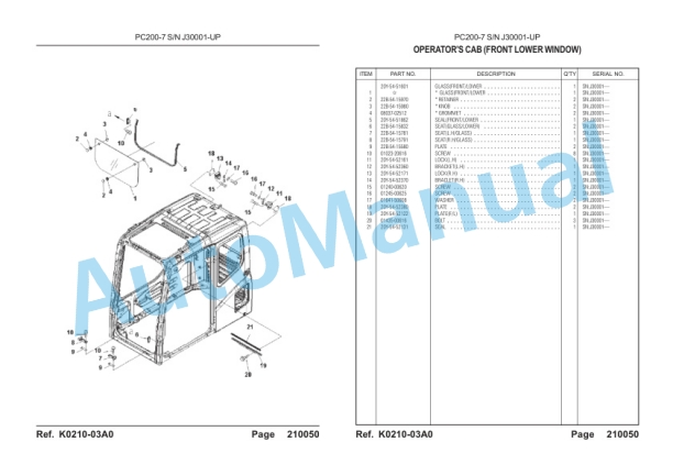 Komatsu PC200-7 Parts Manual 3 Komatsu PC200-7 Parts Manual-3
