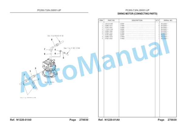 Komatsu PC200-7 Parts Manual 4 Komatsu PC200-7 Parts Manual-4