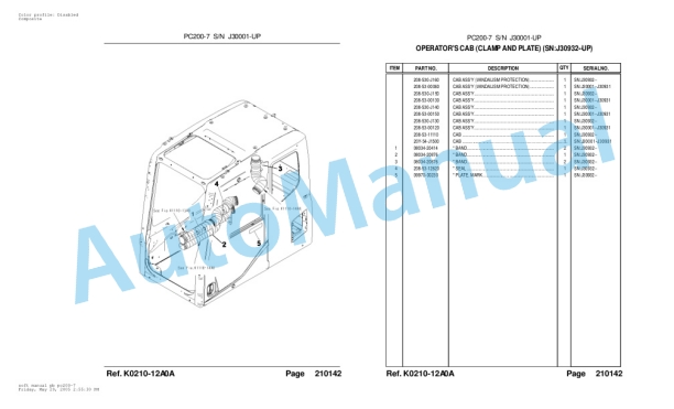Komatsu PC200-7 Parts Manual LEPBP20703 3 Komatsu PC200-7 Parts Manual LEPBP20703 - Image 3