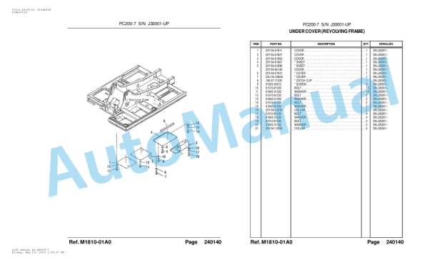 Komatsu PC200-7 Parts Manual LEPBP20703 4 Komatsu PC200-7 Parts Manual LEPBP20703 - Image 4