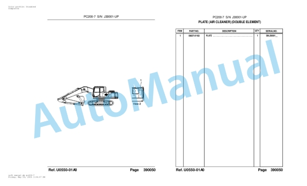 Komatsu PC200-7 Parts Manual LEPBP20703 5 Komatsu PC200-7 Parts Manual LEPBP20703 - Image 5