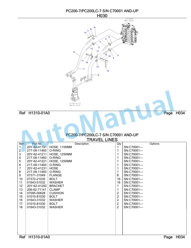 Komatsu PC200-7, PC200LC-7 Hydraulic Excavator Parts Manual BKCE002C 2 Komatsu PC200-7, PC200LC-7 Hydraulic Excavator Parts Manual BKCE002C-2