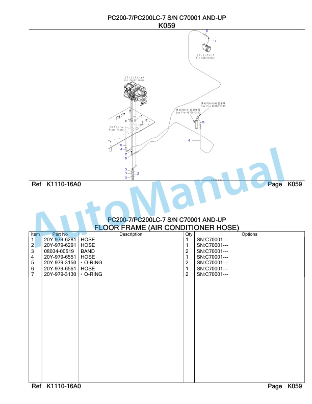 Komatsu PC200-7, PC200LC-7 Hydraulic Excavator Parts Manual BKCE002C 3 Komatsu PC200-7, PC200LC-7 Hydraulic Excavator Parts Manual BKCE002C-3