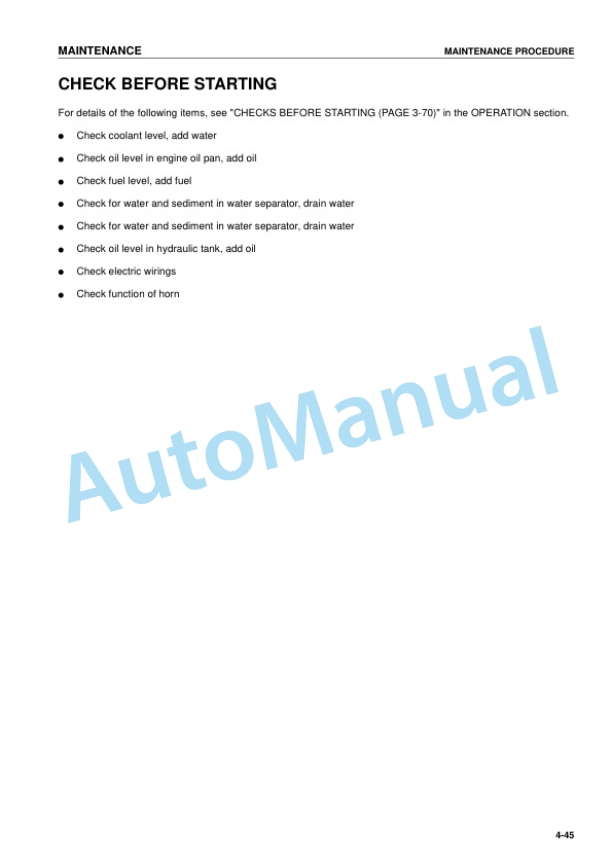 Komatsu PC200-7, PC200LC-7, PC200-7B, PC200LC-7B, PC220-7, PC220LC-7 Galeo Hydraulic Excavator Operation and Maintenance Manual SEAM041000T 5 Komatsu PC200-7, PC200LC-7, PC200-7B, PC200LC-7B, PC220-7, PC220LC-7 Galeo Hydraulic Excavator Operation and Maintenance Manual SEAM041000T - Image 5