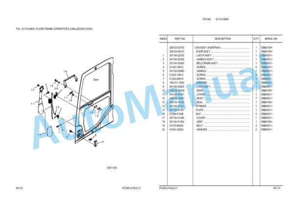 Komatsu PC200-7, PC200LC-7, PC210-7, PC210LC-7 Galeo Hydraulic Excavator Parts Manual YEPB200303 3 Komatsu PC200-7, PC200LC-7, PC210-7, PC210LC-7 Galeo Hydraulic Excavator Parts Manual YEPB200303 - Image 3