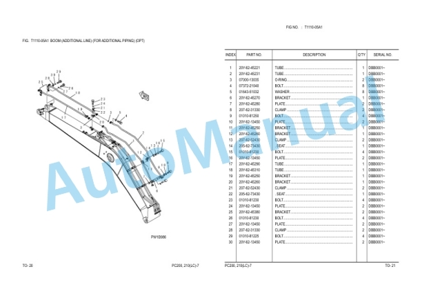 Komatsu PC200-7, PC200LC-7, PC210-7, PC210LC-7 Galeo Hydraulic Excavator Parts Manual YEPB200303 4 Komatsu PC200-7, PC200LC-7, PC210-7, PC210LC-7 Galeo Hydraulic Excavator Parts Manual YEPB200303 - Image 4