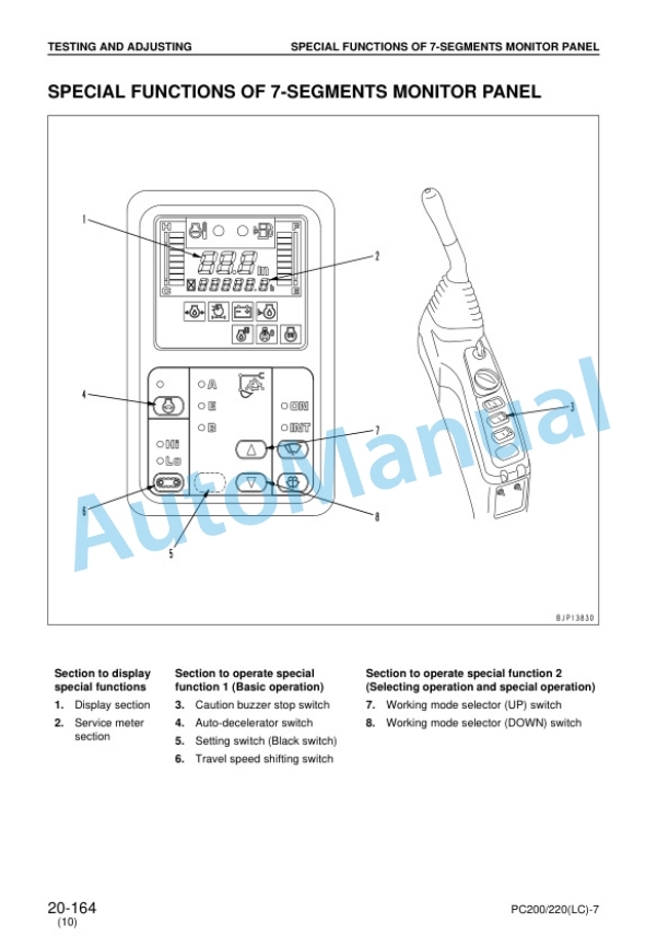 Komatsu PC200-7, PC200LC-7, PC220-7, PC220LC-7 Hydraulic Excavator Shop Manual SEBM024314 3 Komatsu PC200-7, PC200LC-7, PC220-7, PC220LC-7 Hydraulic Excavator Shop Manual SEBM024314 - Image 3