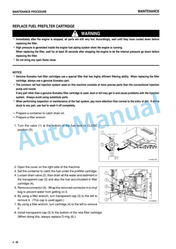 Komatsu PC200-8, PC200LC-8 Hydraulic Excavator Operation and Maintenance Manual PEN00461C0-05 5 Komatsu PC200-8, PC200LC-8 Hydraulic Excavator Operation and Maintenance Manual PEN00461C0-05 - Image 5