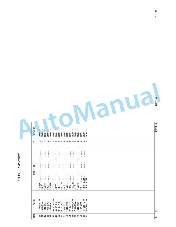 Komatsu PC200-8, PC200LC-8 Hydraulic Excavator Parts Manual FEN00468-01 2 Komatsu PC200-8, PC200LC-8 Hydraulic Excavator Parts Manual FEN00468-01-2