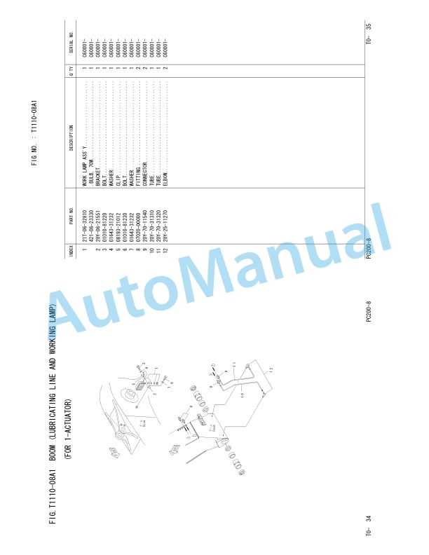 Komatsu PC200-8, PC200LC-8 Hydraulic Excavator Parts Manual FEN00468-01 4 Komatsu PC200-8, PC200LC-8 Hydraulic Excavator Parts Manual FEN00468-01-4