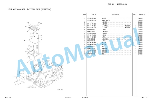 Komatsu PC200-8, PC200LC-8 Hydraulic Excavator Parts Manual FEN00651-02TH 4 Komatsu PC200-8, PC200LC-8 Hydraulic Excavator Parts Manual FEN00651-02TH-4
