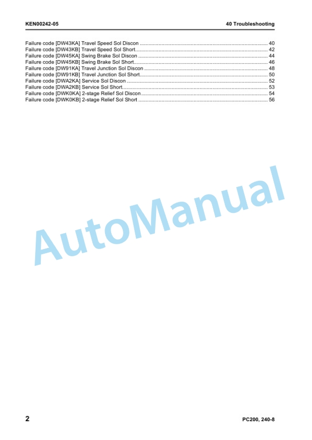 Komatsu PC200-8, PC200LC-8, PC240LC-8 Hydraulic Excavator Shop Manual KEN00084-13 4 Komatsu PC200-8, PC200LC-8, PC240LC-8 Hydraulic Excavator Shop Manual KEN00084-13 - Image 4