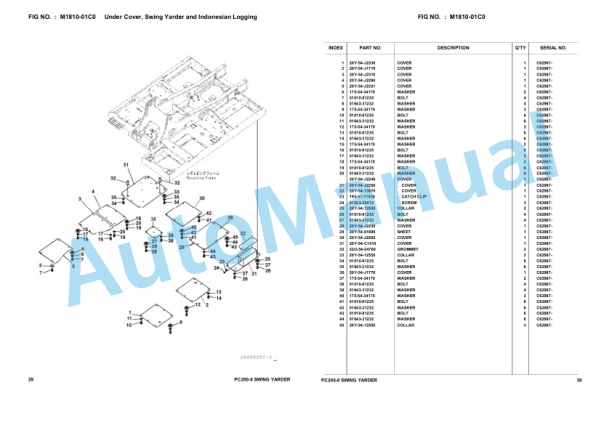 Komatsu PC200-8 Swing Yarder Hydraulic Excavator Parts Manual FEN87001-01TH 4 Komatsu PC200-8 Swing Yarder Hydraulic Excavator Parts Manual FEN87001-01TH-4