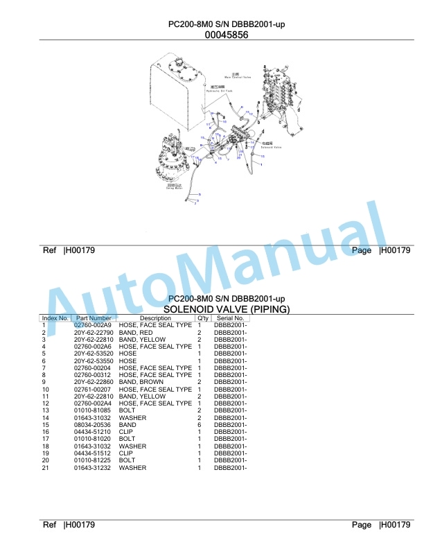 Komatsu PC200-8M0 Hydraulic Excavator Parts Manual DBBB2001-up 3 Komatsu PC200-8M0 Hydraulic Excavator Parts Manual DBBB2001-up-3