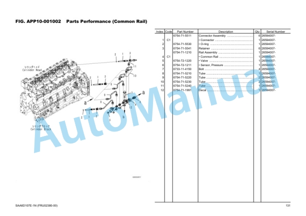 Komatsu PC200-8M0 Parts Manual FRU02380-00 2 Komatsu PC200-8M0 Parts Manual FRU02380-00-2