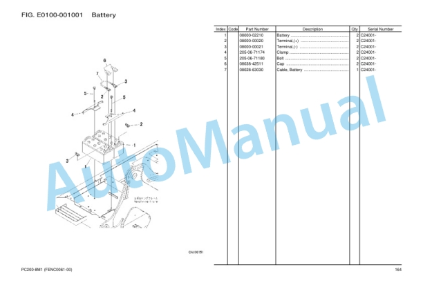 Komatsu PC200-8M1 Hydraulic Excavator Parts Manual FENC0061-00 3 Komatsu PC200-8M1 Hydraulic Excavator Parts Manual FENC0061-00 - Image 3