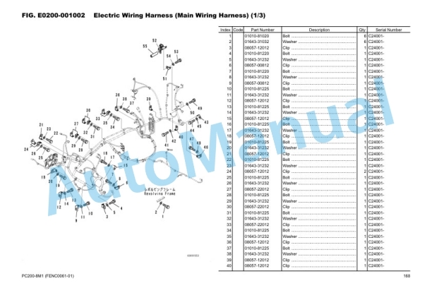 Komatsu PC200-8M1 Hydraulic Excavator Parts Manual FENC0061-01 3 Komatsu PC200-8M1 Hydraulic Excavator Parts Manual FENC0061-01 - Image 3