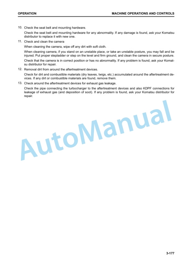 Komatsu PC2000-11 Hydraulic Excavator Operation and Maintenance Manual TEN00826-08 3 Komatsu PC2000-11 Hydraulic Excavator Operation and Maintenance Manual TEN00826-08 - Image 3