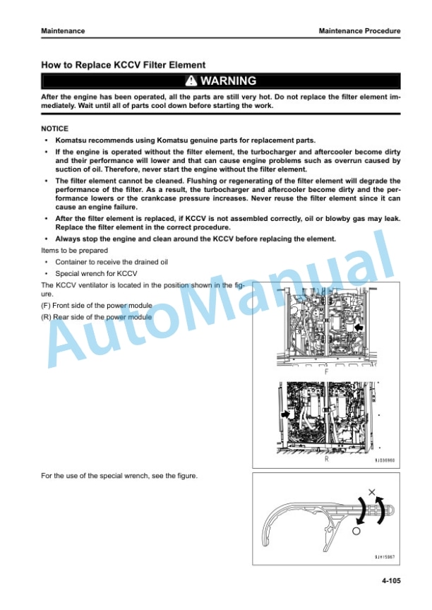 Komatsu PC2000-11 Hydraulic Excavator Operation and Maintenance Manual TEN01150-00 5 Komatsu PC2000-11 Hydraulic Excavator Operation and Maintenance Manual TEN01150-00 - Image 5