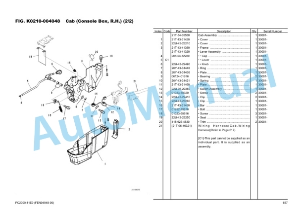 Komatsu PC2000-11E0 Hydraulic Excavator Parts Manual FEN04948-00 4 Komatsu PC2000-11E0 Hydraulic Excavator Parts Manual FEN04948-00-4