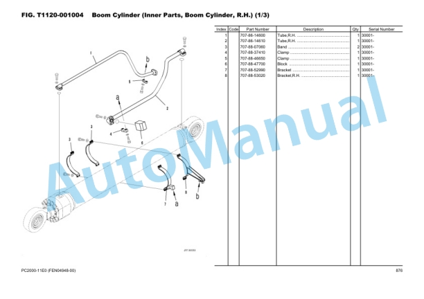 Komatsu PC2000-11E0 Hydraulic Excavator Parts Manual FEN04948-00 5 Komatsu PC2000-11E0 Hydraulic Excavator Parts Manual FEN04948-00-5