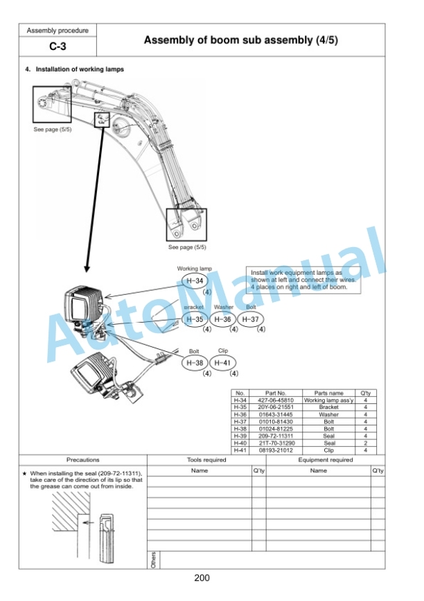 Komatsu PC2000-11R Hydraulic Excavator Field Assembly Manual GEN00218-03 4 Komatsu PC2000-11R Hydraulic Excavator Field Assembly Manual GEN00218-03 - Image 4