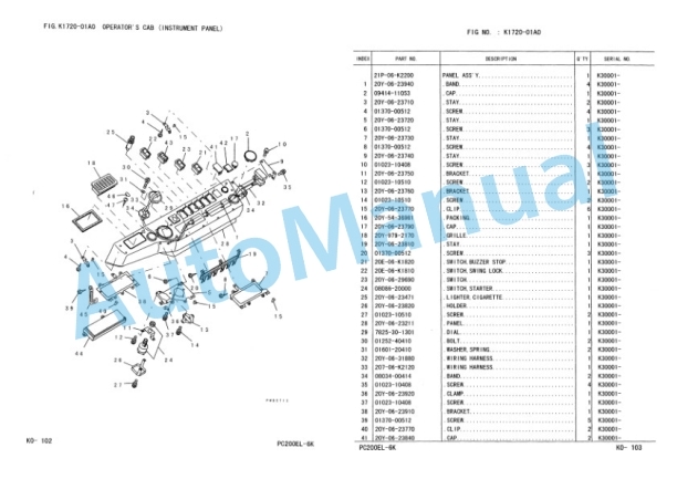 Komatsu PC200EL-6K, PC200EN-6K Hydraulic Excavator Parts Manual UEPB000701 4 Komatsu PC200EL-6K, PC200EN-6K Hydraulic Excavator Parts Manual UEPB000701-4