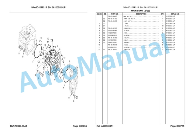 Komatsu PC200F-8 Hydraulic Excavator Parts Manual LEPBP208F0 2 Komatsu PC200F-8 Hydraulic Excavator Parts Manual LEPBP208F0-2