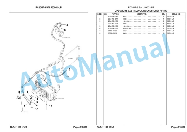 Komatsu PC200F-8 Hydraulic Excavator Parts Manual LEPBP208F0 4 Komatsu PC200F-8 Hydraulic Excavator Parts Manual LEPBP208F0-4