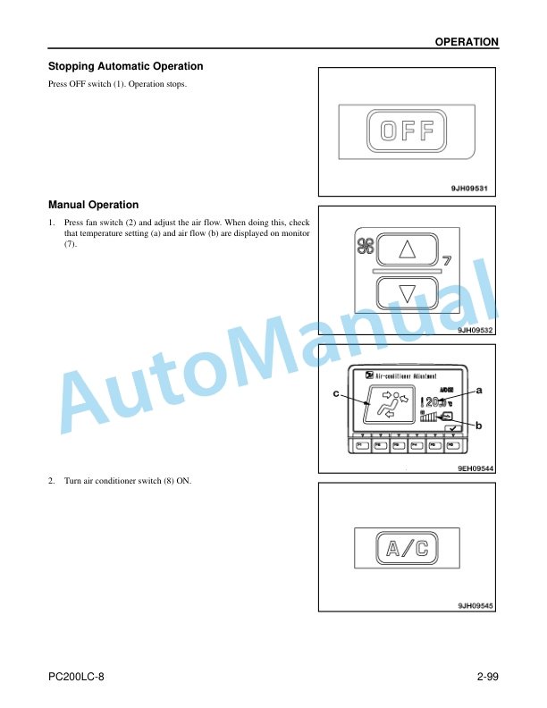 Komatsu PC200LC-8 Hydraulic Excavator Operation and Maintenance Manual CEAM025700 3 Komatsu PC200LC-8 Hydraulic Excavator Operation and Maintenance Manual CEAM025700 - Image 3