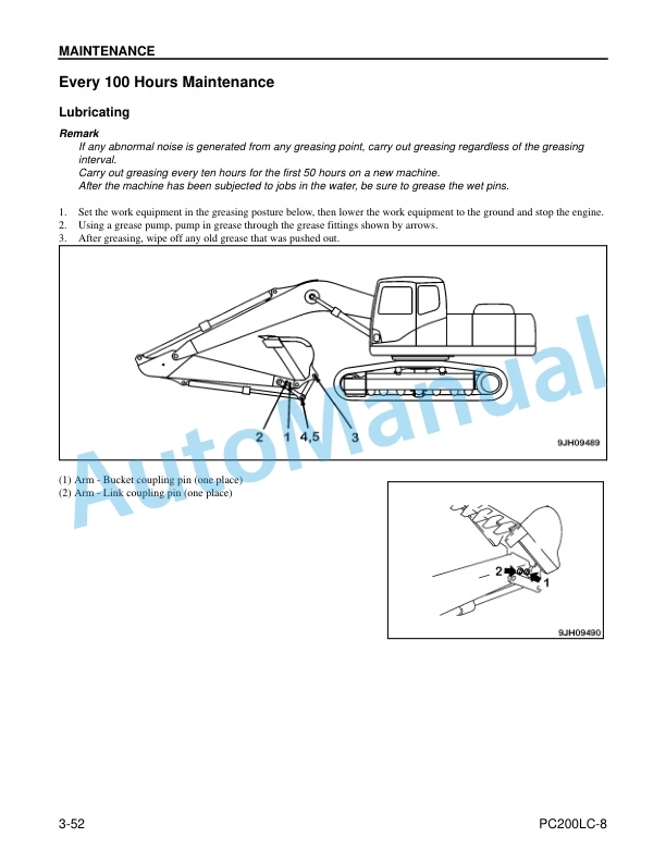 Komatsu PC200LC-8 Hydraulic Excavator Operation and Maintenance Manual CEAM025700 5 Komatsu PC200LC-8 Hydraulic Excavator Operation and Maintenance Manual CEAM025700 - Image 5