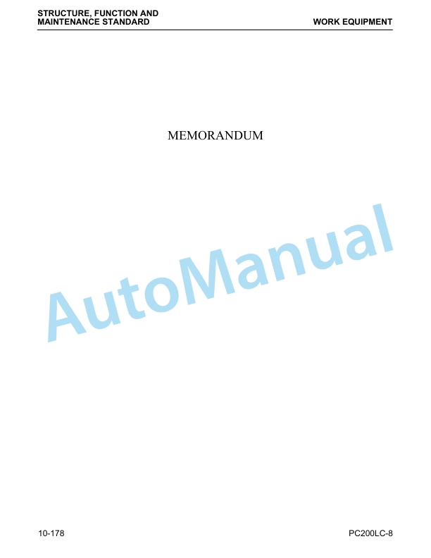 Komatsu PC200LC-8 Hydraulic Excavator Shop Manual CEBM025500 2 Komatsu PC200LC-8 Hydraulic Excavator Shop Manual CEBM025500 - Image 2
