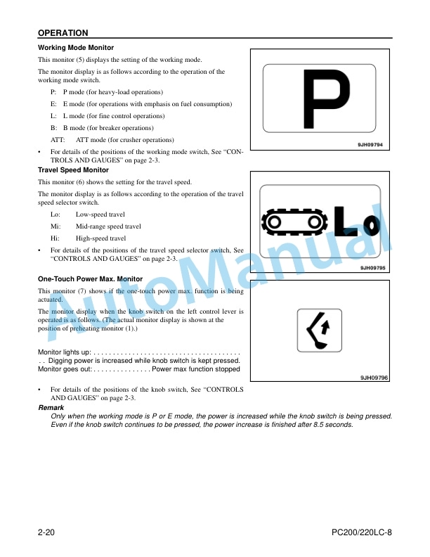 Komatsu PC200LC-8, PC200HD-8 Hydraulic Excavator Operation and Maintenance Manual CEAM007103 2 Komatsu PC200LC-8, PC200HD-8 Hydraulic Excavator Operation and Maintenance Manual CEAM007103 - Image 2