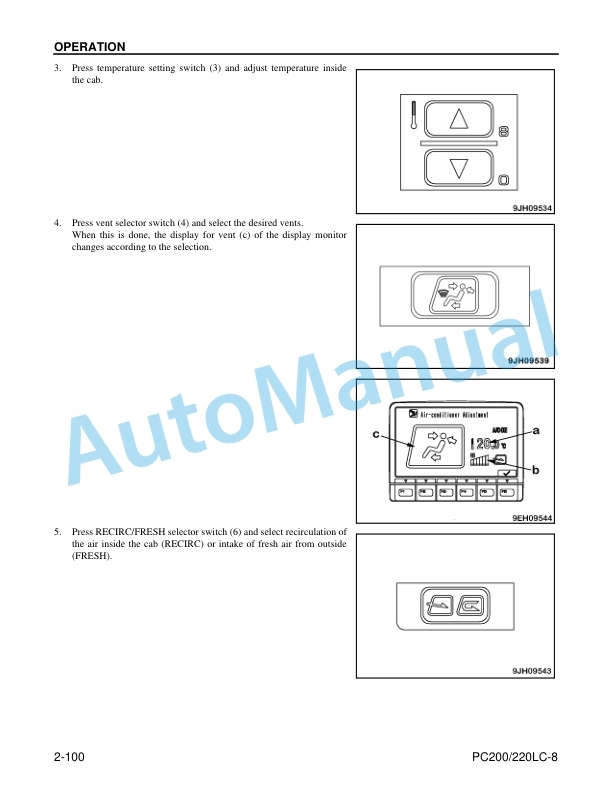 Komatsu PC200LC-8, PC200HD-8 Hydraulic Excavator Operation and Maintenance Manual CEAM007103 3 Komatsu PC200LC-8, PC200HD-8 Hydraulic Excavator Operation and Maintenance Manual CEAM007103 - Image 3