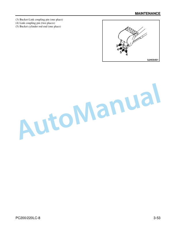 Komatsu PC200LC-8, PC200HD-8 Hydraulic Excavator Operation and Maintenance Manual CEAM007103 5 Komatsu PC200LC-8, PC200HD-8 Hydraulic Excavator Operation and Maintenance Manual CEAM007103 - Image 5