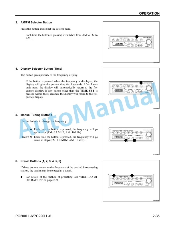 Komatsu PC200LL-6, PC220LL-6 Hydraulic Excavator Operation and Maintenance Manual CEAM008401 3 Komatsu PC200LL-6, PC220LL-6 Hydraulic Excavator Operation and Maintenance Manual CEAM008401 - Image 3