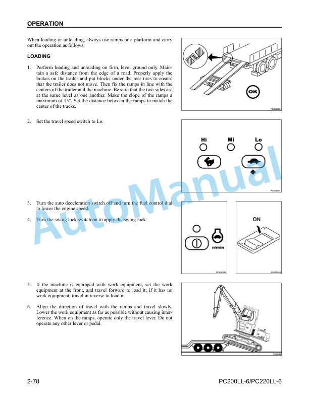 Komatsu PC200LL-6, PC220LL-6 Hydraulic Excavator Operation and Maintenance Manual CEAM008401 4 Komatsu PC200LL-6, PC220LL-6 Hydraulic Excavator Operation and Maintenance Manual CEAM008401 - Image 4