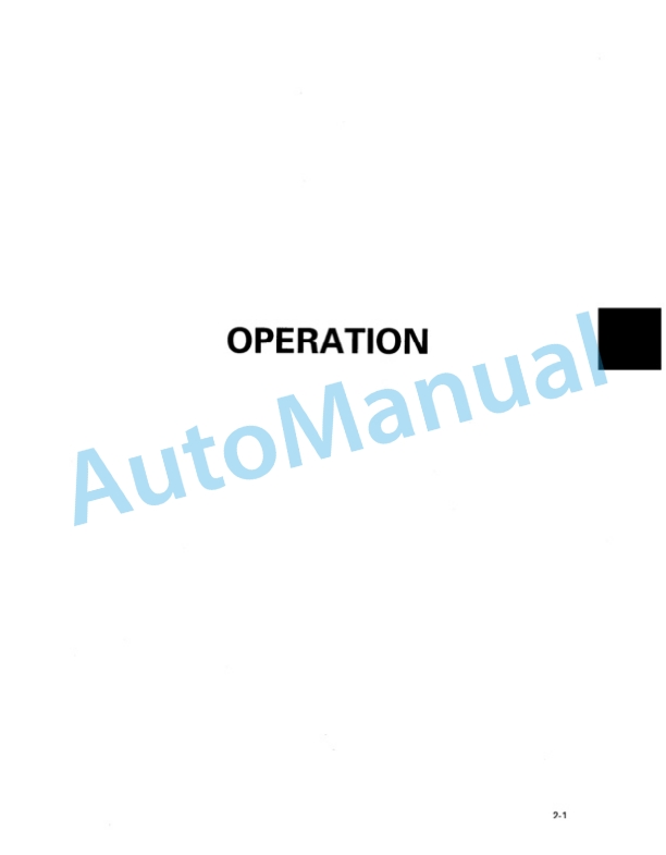 Komatsu PC200Z-6 Hydraulic Excavator Operation and Maintenance Manual SEAM021700 2 Komatsu PC200Z-6 Hydraulic Excavator Operation and Maintenance Manual SEAM021700 - Image 2