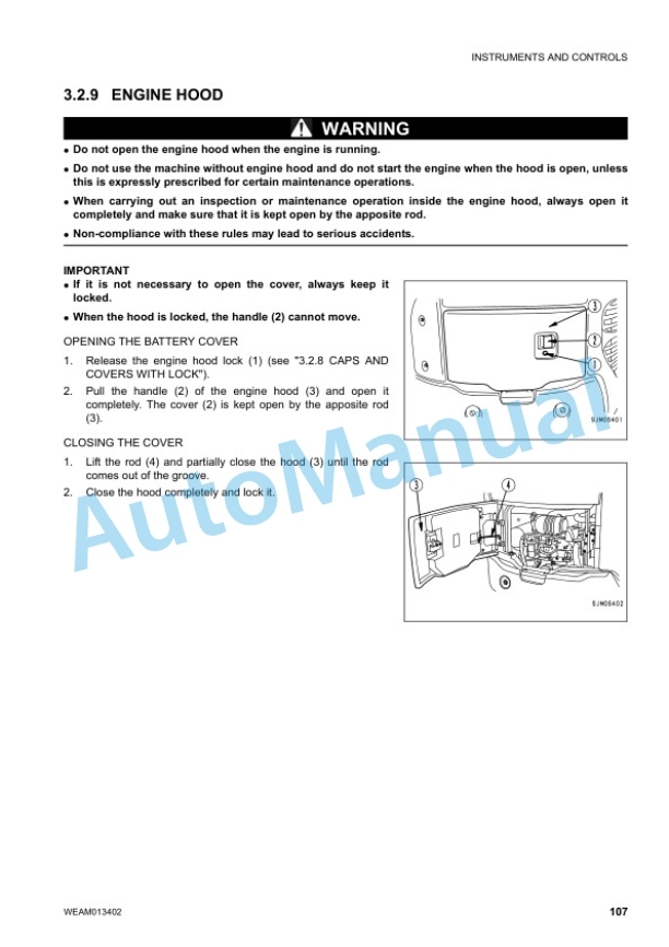 Komatsu PC20MR-2 Hydraulic Excavator Operation and Maintenance Manual WEAM013402 3 Komatsu PC20MR-2 Hydraulic Excavator Operation and Maintenance Manual WEAM013402 - Image 3