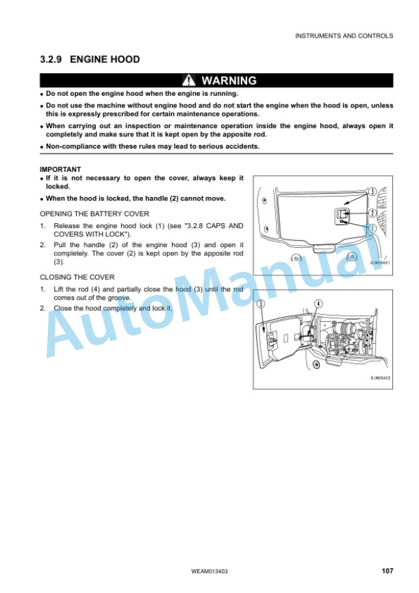 Komatsu PC20MR-2 Hydraulic Excavator Operation and Maintenance Manual WEAM013403 3 Komatsu PC20MR-2 Hydraulic Excavator Operation and Maintenance Manual WEAM013403 - Image 3