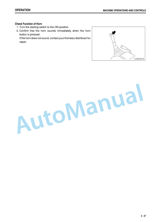 Komatsu PC20MR-3 Hydraulic Excavator Operation and Maintenance Manual TEN00532-00 3 Komatsu PC20MR-3 Hydraulic Excavator Operation and Maintenance Manual TEN00532-00 - Image 3