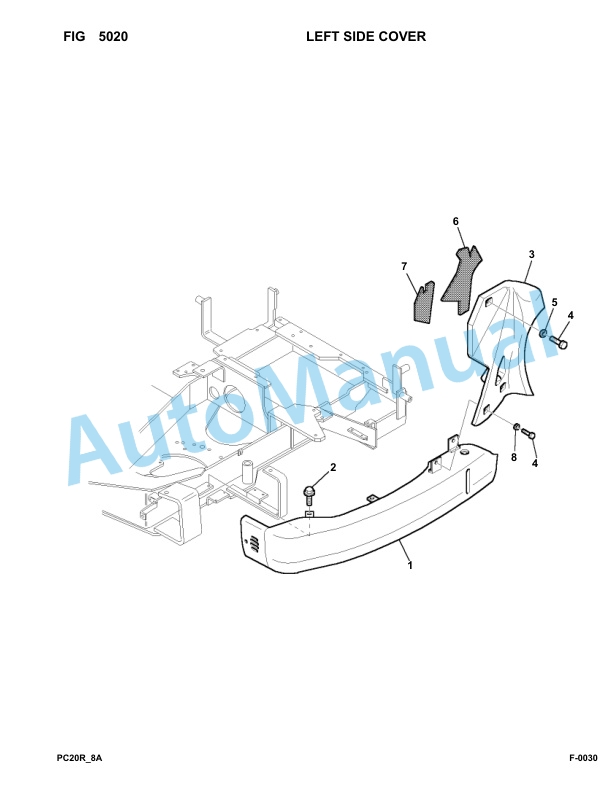 Komatsu PC20R-8 Hydraulic Excavator Parts Manual F30791-up 3 Komatsu PC20R-8 Hydraulic Excavator Parts Manual F30791-up-3